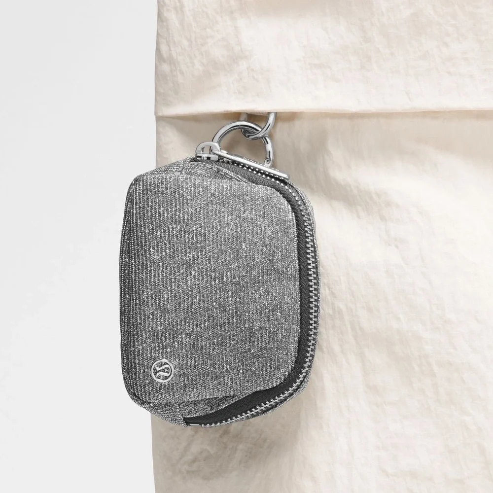 lululemon Everywhere Belt Bag Nano Glitter Dark Silver Graphite Grey NWT